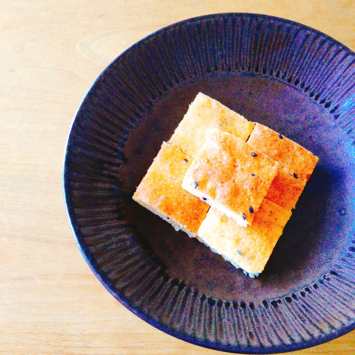 簡単混ぜて焼くだけ☆黒ゴマ豆腐バナナケーキ♪